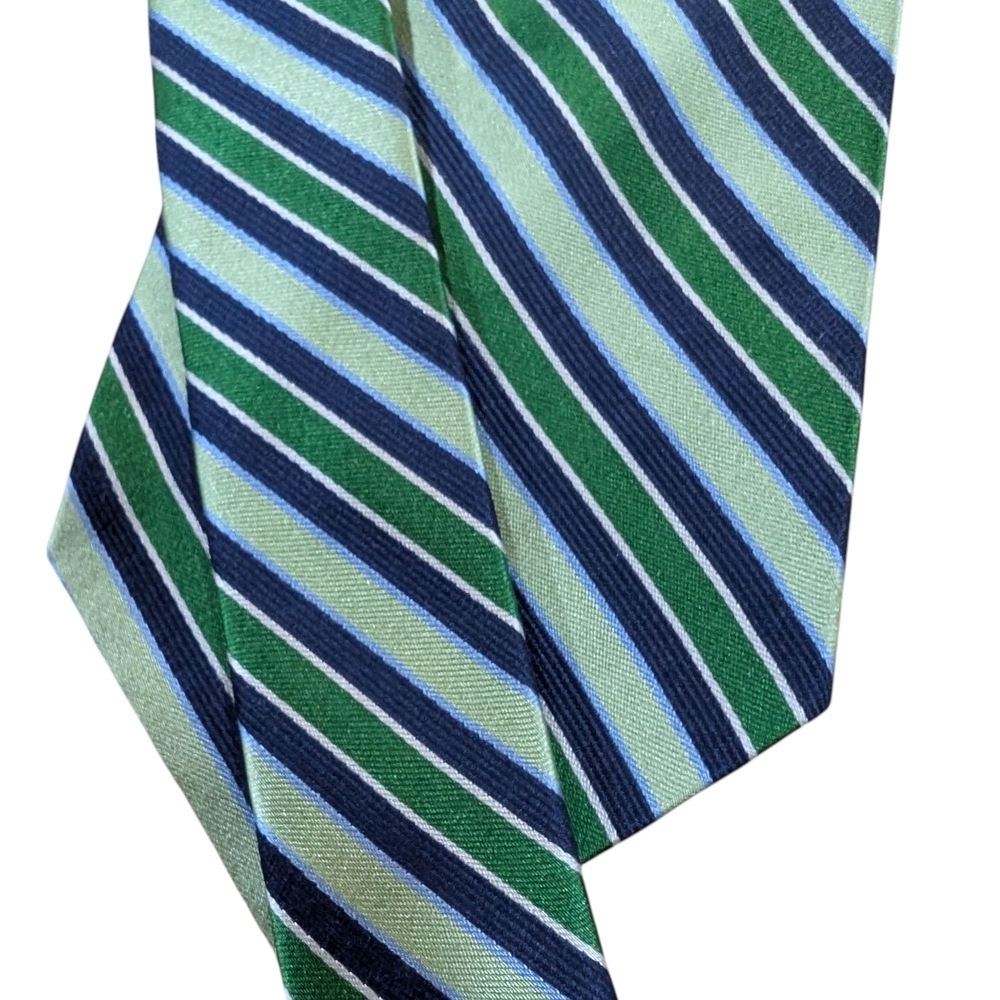 Stafford ✨Blue and Green Striped Tie